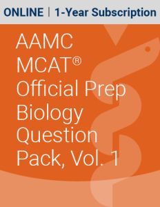 AAMC MCAT Official Prep Biology Question Pack, Volume 1 (Online) | 1-Year Subscription 