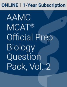 AAMC MCAT Official Prep Biology Question Pack, Volume 2 (Online) | 1-Year Subscription 