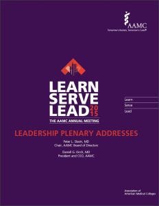 Leadership Plenary Addresses:  Learn Serve Lead 2015