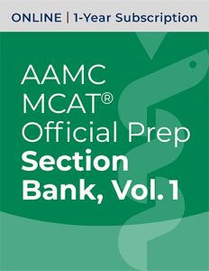 AAMC MCAT Official Prep Section Bank, Volume 1 (Online) | 1-Year Subscription 