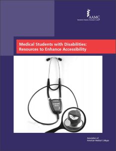 Medical Students with Disabilities: Resources to Enhance Accessibility (Print)