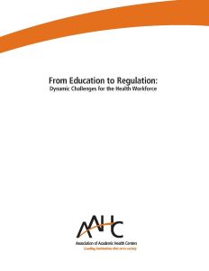 From Education to Regulation: Dynamic Challenges for the Health Workforce (PDF)